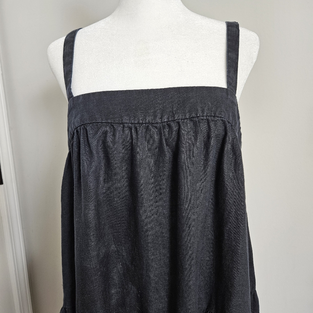 Quince Black Midi Sundress with Tiered Skirt - Picture 6 of 13
